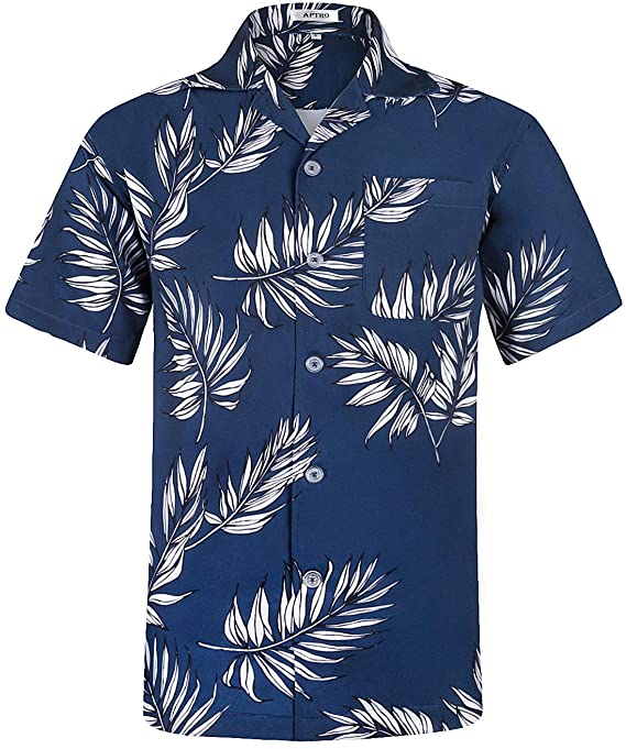 Men's Hawaiian Shirt Short Sleeve 4 Way Stretch Regular Fit Floral Tropical Shirts