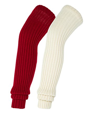 Urban CoCo Women's Winter Knee High Footless Socks Knit Crochet Leg Warmer