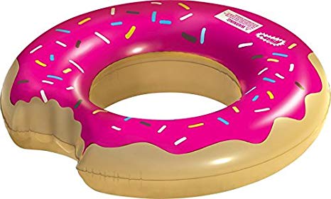 Wham-O Splash Inflatable Strawberry Donut Swimming Pool Ring Float …