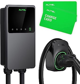 Autel MaxiCharger Home Electric Vehicle (EV) Charger with RFID Card, up to 40 Amp, 240V, Level 2 WiFi and Bluetooth Enabled EVSE, NEMA 6-50 Plug, Indoor/Outdoor, 25-Foot Cable with Separate Holster