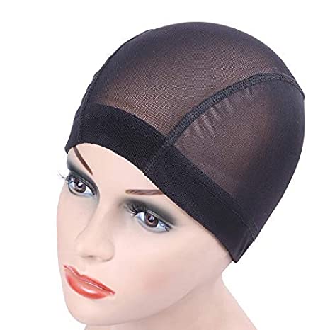 Black Mesh Cap for Making Wigs Stretchable Hairnets with Wide Elastic Band 5 pcs/lot(Mesh Cap L)