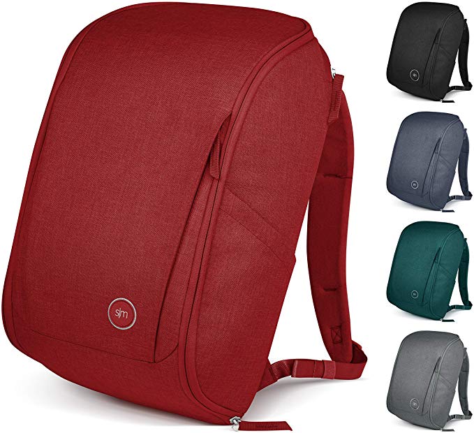 Simple Modern Wanderer Backpack with Laptop Compartment Sleeve - 25L Travel Bag for Men & Women College Work School - Wanderer: Cherry