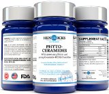 Advanced Phytoceramides Supplement for Hair Skin and Nails with Patented Ceramide-PCD - 30 Capsules - All-Natural Plant-Based Physician Formulated - Derived from Rice from Japan - Anti-Aging Formula with Vitamins C D3 and E plus Biotin - No Wheat Gluten Free Non-GMO - Manufactured in an FDA Approved GMP Certified Laboratory Made in the USA and Formulated by Dr Hendricks