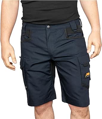 ACE Constructor Herren-Arbeitshose kurz - Männer-Arbeitshosen mit Cargo-Taschen & Stretch-Bund für den Sommer