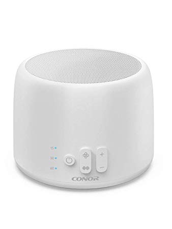 White Noise Machine, Conor High-Fidelity Sound Machine for Masking Noise, Large Speaker With 24 Unique Fan and White Noise Sounds, Sleep Timer, 2 USB Charge Port