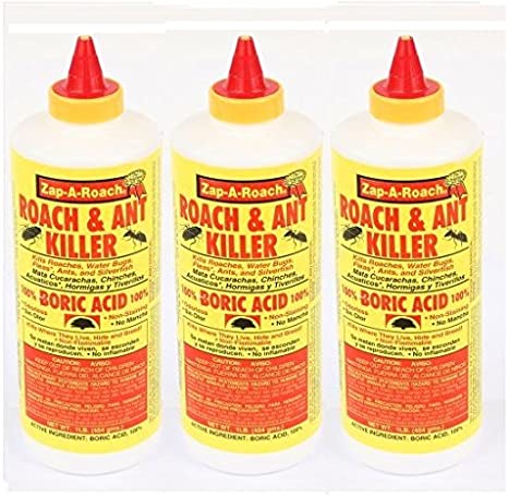 3 Pk, Boric Acid Roach & Ant Killer NET Wt. 1 Lb. (454 gms) Each