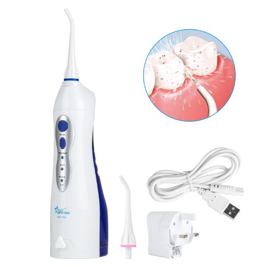 Uvistar Professional Dental Flosser Portable Cordless All-in-One Water Flosser with Built-in Tank 160ml & Rechargeable Battery