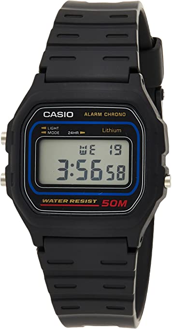 Casio Men's Digital Japanese Quartz Watch with Resin Strap W-59-1VUX