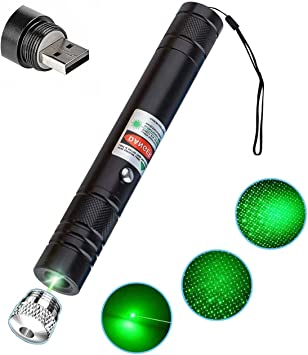 LAVEH 202218-U1389 Light LED Green 1 Mode Long Range Green Tactical Flashlight Green Shooting Flashlight Green Guiding Flashlight with USB Cable for Night Outdoor Work