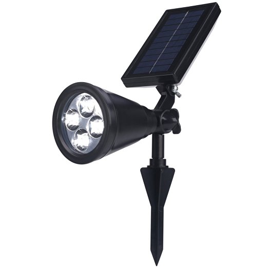 Mabor Solar Lights, 2-in-1 Waterproof Solar Spotlight, Auto ON/OFF Adjustable Landscape Light (White Light)