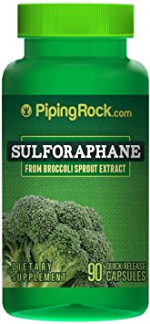 Piping Rock Sulforaphane From Broccoli Sprout Extract 90 Quick Release Capsules Dietary Supplement