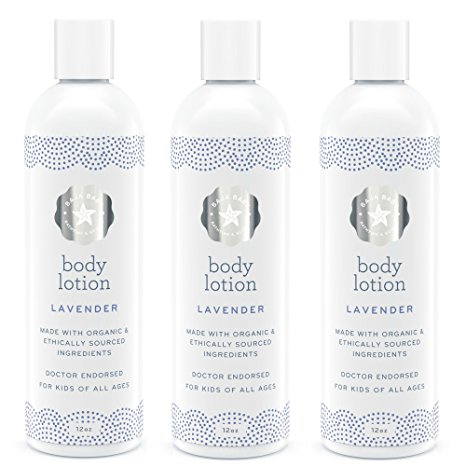 Baja Baby (3) Lavender Lotion - EWG VERIFIED- Nourishing Body Lotion - FAMILY SIZE WITH - 12 fl oz - NEW AND IMPROVED - Free of Sulphates, Parabens and Phosphates – Dr. Approved
