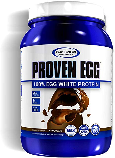 Gaspari Nutrition Proven Egg 100 Egg White Protein Chocolate 2 lb 900 g