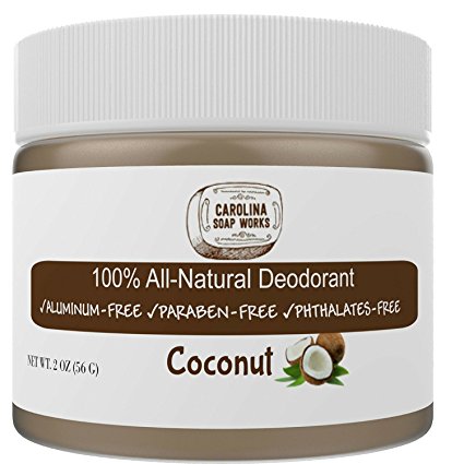 BEST Organic & Natural Deodorant for Men, Women, and Teens to Keep You Dry and Fight Odor, Lasts All Day, 60 Day Supply, Aluminum Free, Paraben Free, Coconut, 2 Oz. Jar
