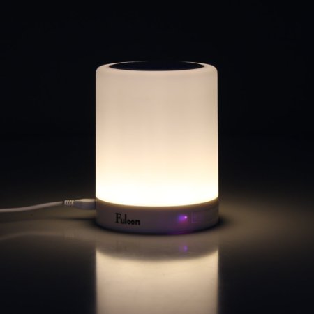 Fuloon Smart Night Light Wireless Bluetooth Music Speaker,3 Light Modes(Studying/Relaxation/Bedtime)