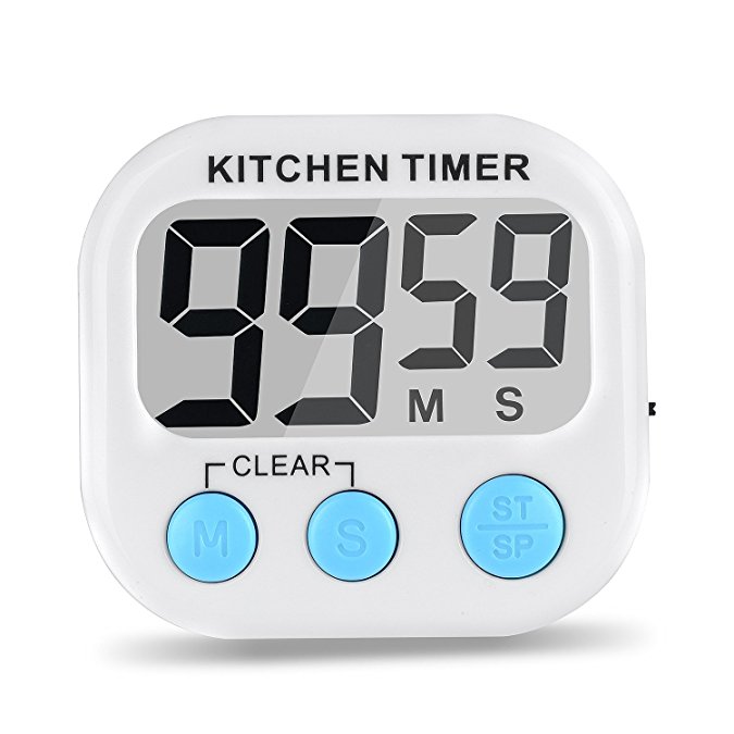 WiseField Digital Kitchen Timer Loud Alarm With Large Screen Magnetic for kitchen Cooking Baking