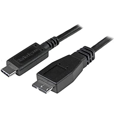 StarTech.com USB C to Micro USB Cable 0.5m - USB 3.1 Type C to Micro USB Type B Cable - Micro USB 3.1 to USB-C - Thunderbolt 3 Compatible (USB31CUB50CM)