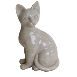 Elegant, Faithful Feline Pet Memorial Urn