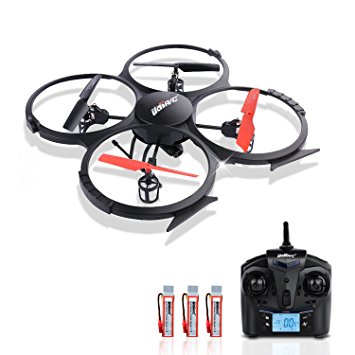 Drone with Camera, Potensic® Upgraded 2.4GHz UDI 818A 6 Axis Gyro RC Quadcopter Drone with 2 MP HD Camera, Multi-Directional Mode,3D Flips