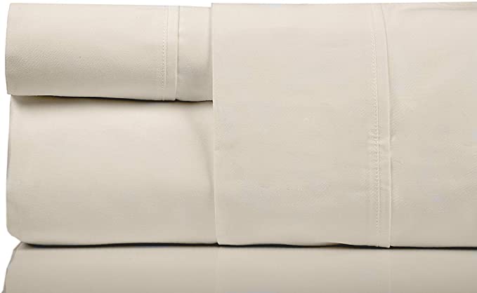 The Bishop Cotton 800 Thread Count 4 Piece Bed Sheet Set Premium 100% Egyptian Cotton Italian Finish True Luxury Hotel Quality Bedding Fits Upto 16 Inches Deep Pocket (King, Ivory)
