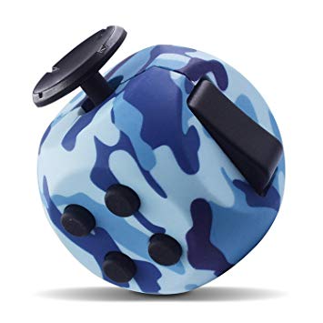 Fidget Cube Toy for Stree Relief (Blue Camouflage)