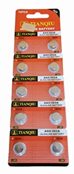 Tianqiu 50 X Ag5 Lr754 393 Sr754Sw Alkaline Battery