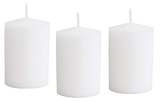 D'light Online 15 Hour Unscented White Emergency And Events Bulk Votive Candles Wedding Votives Luminary Candles (White, Set of 36)