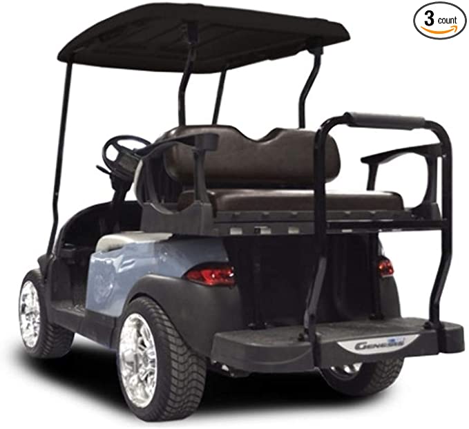 Madjax Yamaha Drive2 2017-up Rear Seat Genesis 300 Aluminum with Standard Black CushionsTHE Golf CART is NOT Included