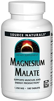 Source Naturals Magnesium Malate, 1250Mg, 180 Tablets by Source Naturals