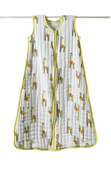 aden   anais Cozy Muslin Sleeping Bag, Jungle Jam, Giraffe, X-Large