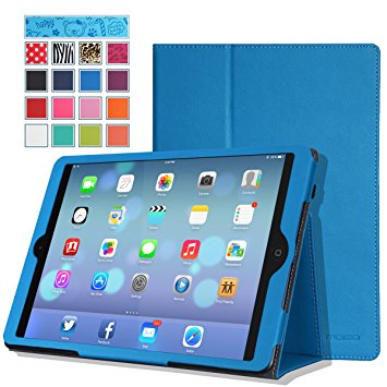 MoKo Case for New iPad 9.7 Inch 2017 / iPad Air - Slim Folding Case for Apple New iPad 9.7 Inch 2017 Tablet / iPad Air 2013 Tablet, BLUE (With Auto Wake / Sleep, Not fit iPad Air 2)