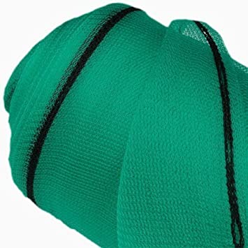 QVS Shop 1M X 50M Green Garden Netting Crop/Plant/Seed Bed/Insect/Shade/Windbreak Debris Net with Sewn in Eyelets for Securing