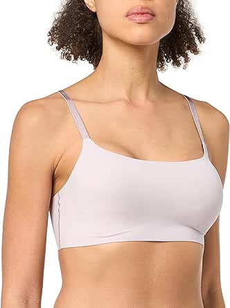 Calvin Klein Women's Invisibles Comfort Seamless Adjustable Skinny Strap Bralette Bra