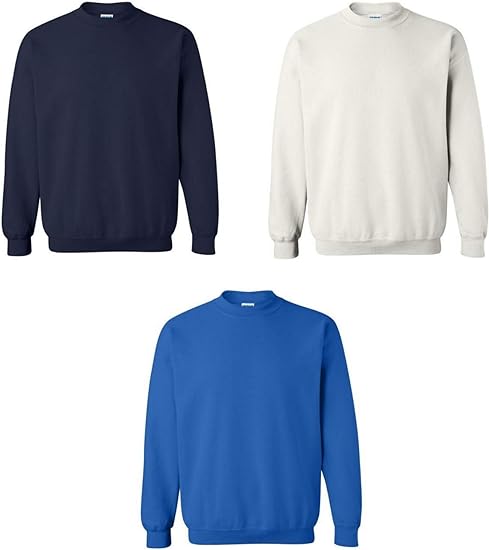 Gildan Men's Heavy Blend Crewneck Sweatshirt (3-Pack)