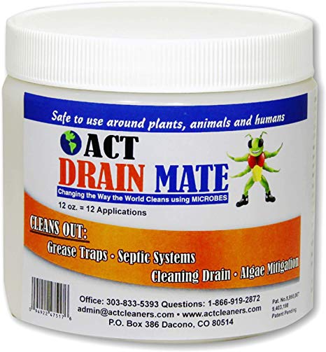 ACT Drain Mate - Industrial Strength Microorganism Drain Cleaner - 12 Oz