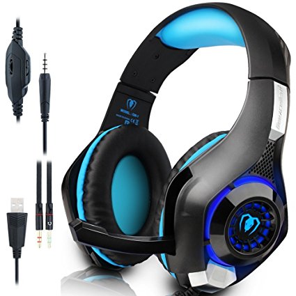 New Beexcellent Pro Game Gaming Headset Headphone Earphone Over Ear with Microphone Noise Reduction for PS4/Xbox One/Mac/PC