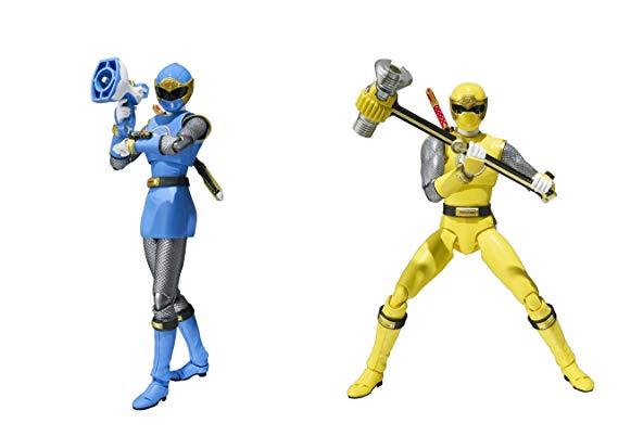 Bandai Tamashii Nations S.H. Figuarts Wind Ranger Power Rangers Ninja Storm Action Figure, Blue/Yellow