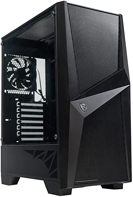 MSI MAG Series FORGE 100M LITE, Mid-Tower PC Gaming Case, Tempered Glass Side Panel, 120mm Fan, Liquid Cooling Support up to 240mm Radiator x 1