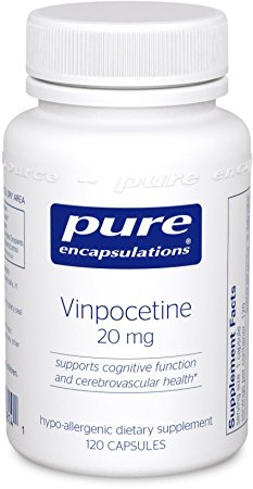 Pure Encapsulations - Vinpocetine 20 mg - Hypoallergenic Supplement to Support Cognitive Function and Cerebrovascular Health* - 120 Capsules