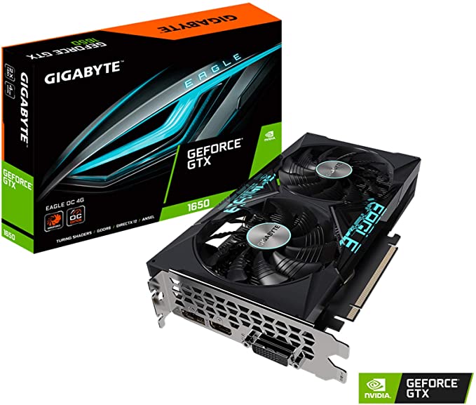 GIGABYTE GeForce GTX 1650 D6 Eagle OC 4G Graphics Card, 2X WINDFORCE Fans, 4GB 128-Bit GDDR6, GV-N1656EAGLE OC-4GD Video Card