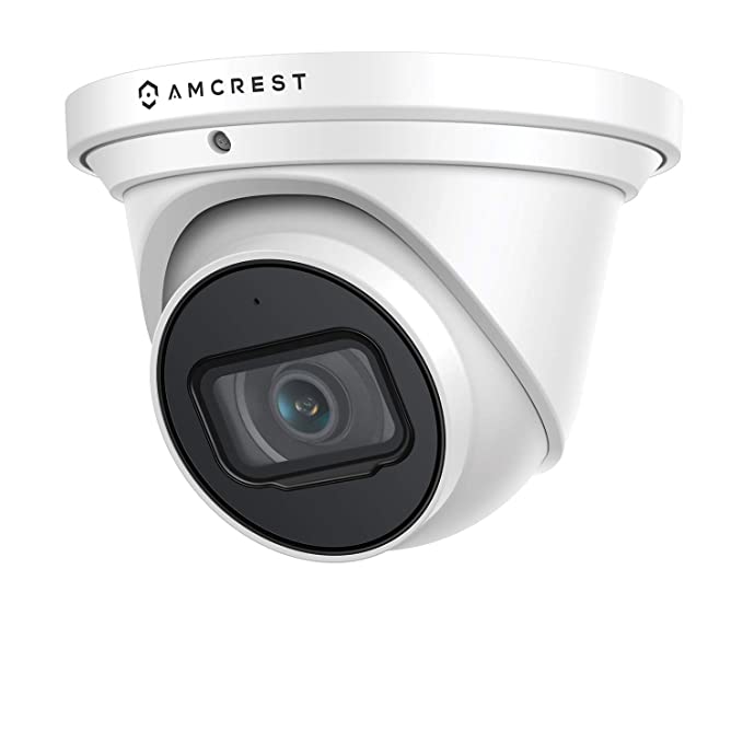 Amcrest UltraHD 4K (8MP) Outdoor Security IP Turret PoE Camera, 3840x2160, 164ft NightVision, 2.8mm Lens, IP67 Weatherproof, MicroSD Recording (128GB), White (IP8M-T2499EW)