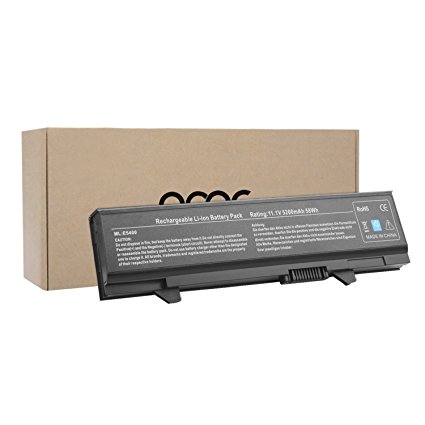 OMCreate New Laptop Battery for Dell Latitude E5400 E5410 E5500 E5510 Series, fits P/N KM742 WU841 T749D - 12 Months Warranty [Li-ion 6-Cell]