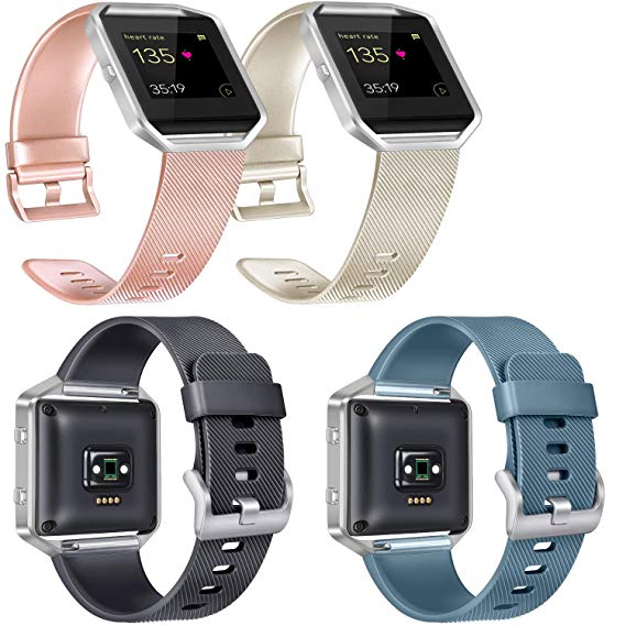 Vancle Replacement Bands Compatible with Fitbit Blaze, 4 Pack