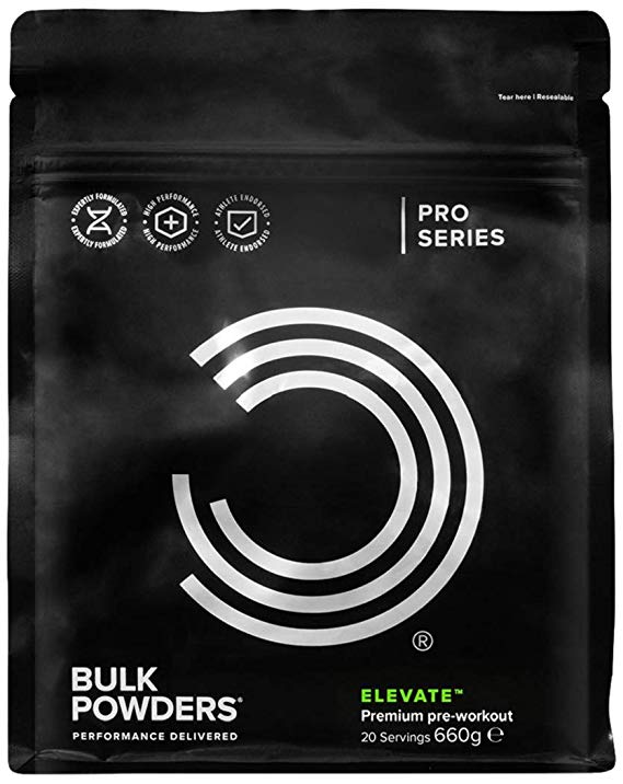 BULK POWDERS Elevate Pre Workout Supplement Powder, Orange and Mango, 660 g