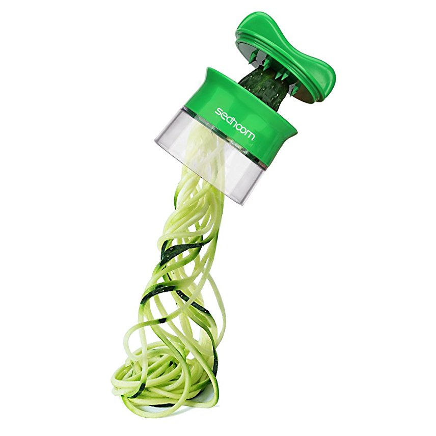 Sedhoom Handheld Vegetable Spiralizer Green Small and Light Versatile Hand Held Spiralizer