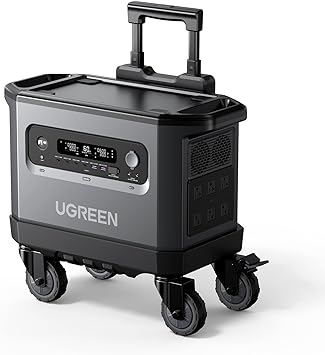 UGREEN Portable Power Station PowerRoam 2200, 2048Wh LiFePO4 Power Station with Expandable Capacity, 6 x 2400W AC Outlets, Solar Generator for Outdoor Camping/Home Backup/RVs (Solar Panel Optional)