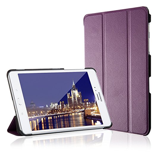 Galaxy Tab A 8.0 Case, JETech Slim-Fit Case Cover for Samsung Galaxy Tab A 8.0 inch Tablet with Auto Sleep/Wake Feature (Purple)