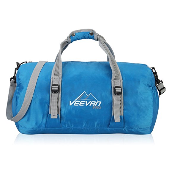 Veevanpro Foldable Sports Gym Duffel with Shoulder Strap