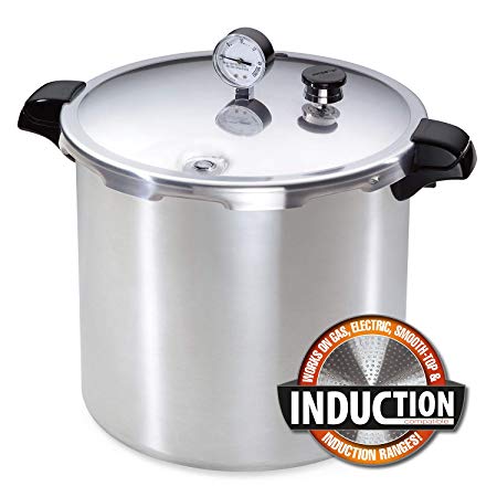 Presto 01784 23-Quart Induction Compatible Pressure Canner 23qt Polished Aluminum