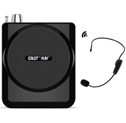 SAST Portable Voice Amplifier With Wireless Headset Microphone, High Fidelity & Quality, Full Metal Shell, Full Piano Fish , Delicate Touch, No Aging, No Fading And Scratch Proof(N-202 Black)
